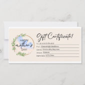 ハッピーマザーデイフローラギフト券 (正面)