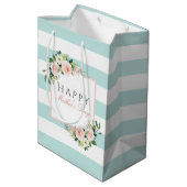 ハッピーマザーデイフローラパタストライプーン ミディアムペーパーバッグ (裏面アングル)