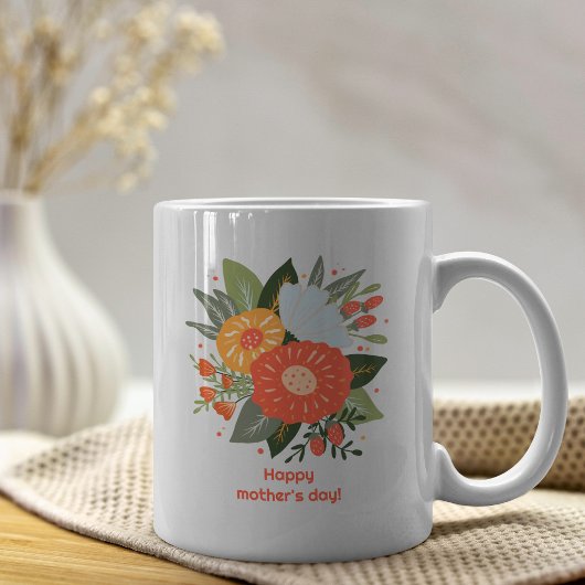 ハッピーマザーデイフローラブーケ コーヒーマグカップ