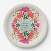 ハッピーマザーデイフローラ ペーパープレート (正面)