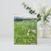 ハッピーマザーデイワイルドフラワーラブバイブル聖句 ポストカード (スタンド正面)