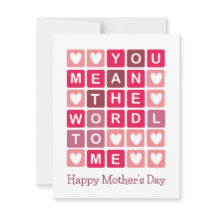 ハッピーマザーデイワードルカード