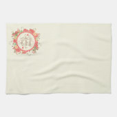 ハッピーマザーデイ文字&カラフルフローラデザイン キッチンタオル (横)