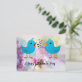 ハッピーマザーデイ・バードがあなたのために歌うのはがき ポストカード (スタンド正面)