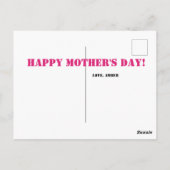 ハッピーマザーデーかわいらしさくらんぼフルーツママ ポストカード (裏面)