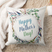 ハッピーマザーデーかわいらし離れの白色 クッション (ブランケット)