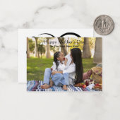 ハッピーマザーデーカスタムフォトカードお母さん ノートカード (正面/裏面インサイチュ)