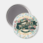 ハッピーマザーデーカラフルフローラ花 マグネット (正面/裏面)