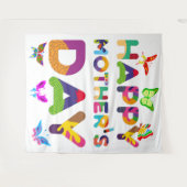 ハッピーマザーデーカラフル タペストリー (正面(横))