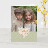 ハッピーマザーデーハート折りグリーティングカード カード (黄色い花)