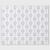 ハッピーマザーデーパーソナライズされた文字名フローラ ラッピングペーパー (フラット)