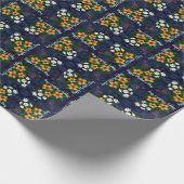 ハッピーマザーデーモダンカラフル花模様 ラッピングペーパー (角)