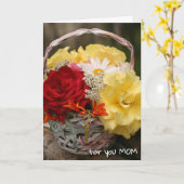 ハッピーマザー・デイ折り畳みグリーティングカード カード (黄色い花)