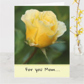 ハッピーマザー・デイ折り畳みグリーティングカード カード (黄色い花)