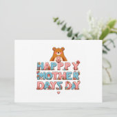 ハッピーマザー・デイ・グリーティング・はがき サンキューカード (スタンド正面)