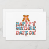 ハッピーマザー・デイ・グリーティング・はがき サンキューカード (正面/裏面)