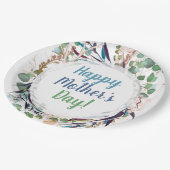 ハッピーマザー・デー・リーフとハーブ ペーパープレート (アングル)
