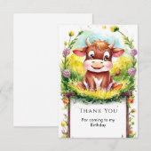 ハッピーマジカルカウバースデー サンキューカード (正面/裏面)