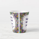 ハッピーマパーソナライズされたルディグラスコーヒーマグ カフェラテマグ (正面)