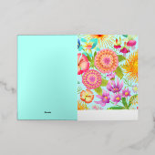 ハッピーママの日 箔グリーティングカード (外側レイダウン)