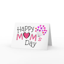 ハッピーママの母の日の愛のハート挨拶