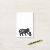 ハッピーママ&ベビーベアノート ポストイット (デスク上)