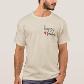 ハッピーママ ミニマルハートデザイン Tシャツ (正面)