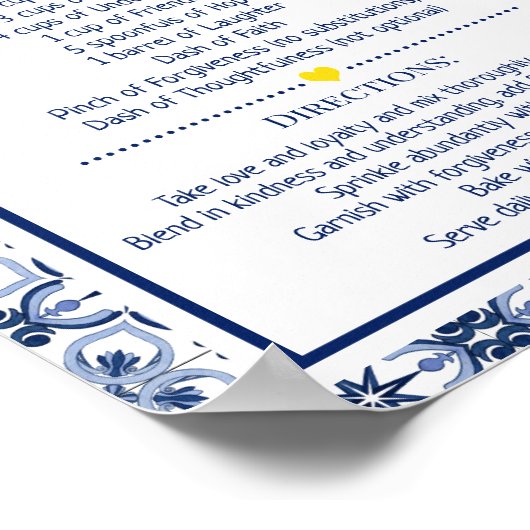 ハッピーマリッジレモンのシャワーギフトレシピ ポスター (角)