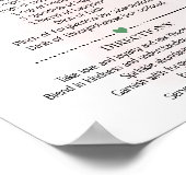 ハッピーマリッジレモンピンクシャワーギフトレシピ ポスター (角)