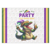 ハッピーマルディグラスアリゲーター テーブルクロス (正面(横))