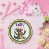 ハッピーマルディグラスアリゲーター ペーパープレート (パーティー)