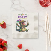 ハッピーマルディグラスアリゲーター 縁ありカクテルナプキン (インサイチュ)