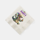 ハッピーマルディグラスアリゲーター 縁ありカクテルナプキン (角)