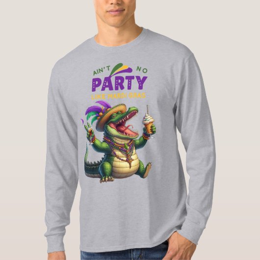 ハッピーマルディグラスアリゲーター Tシャツ (正面)