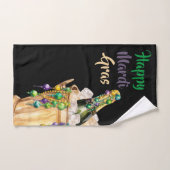 ハッピーマルディグラスバブルとビーズ ハンドタオル (ハンドタオル)