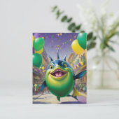 ハッピーマルディグラスフィッシュ ポストカード (スタンド正面)