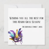 ハッピーマルディグラスフェザードマスクinグリーン カード (裏面)