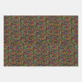 ハッピーマルディグラスマスクズビーズ3コーディネート ラッピングペーパーシート (正面3)