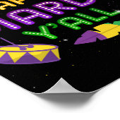 ハッピーマルディグラスヤールカーニバルフェスティバルフルカラー ポスター (角)