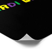 ハッピーマルディグラスルイジアナカーニバルニューオーリーンメンズ ポスター (角)