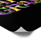 ハッピーマルディグラ2025ニューオーリンズ（紋章の）フラ・ダ・リマス ポスター (角)