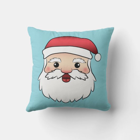 ハッピーマンガサンタクロースが青に向かう クッション (裏面)