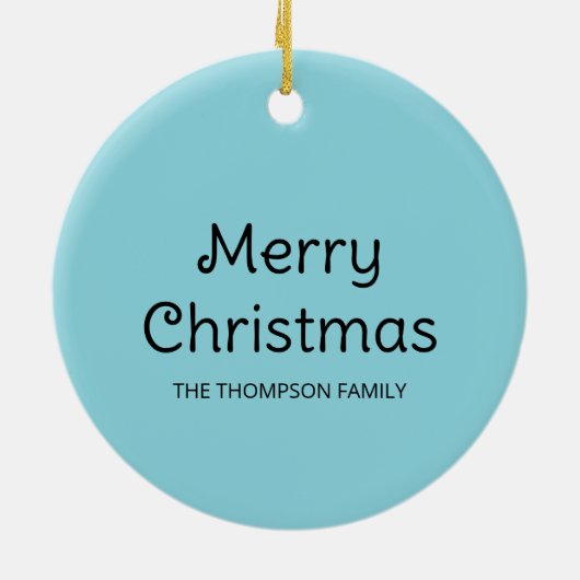 ハッピーマンガサンタクロースが青に向かう セラミックオーナメント (裏面)