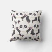 ハッピーマンガパンダの柄 クッション (裏面)