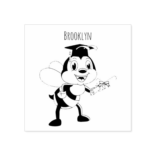 ハッピーマンガビー卒業 ラバースタンプ (インプリント)