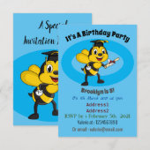 ハッピーマンガビー卒業 招待状 (正面/裏面)