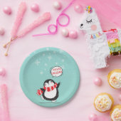 ハッピーマンガペンギン ペーパープレート (パーティー)