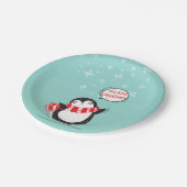 ハッピーマンガペンギン ペーパープレート (アングル)