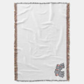 ハッピーマンガ・エレファントファミリー スローブランケット (正面縦)