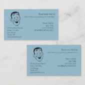 ハッピーマン顔スモールビジネスバジェットバリュー新規 名刺 (正面/裏面)